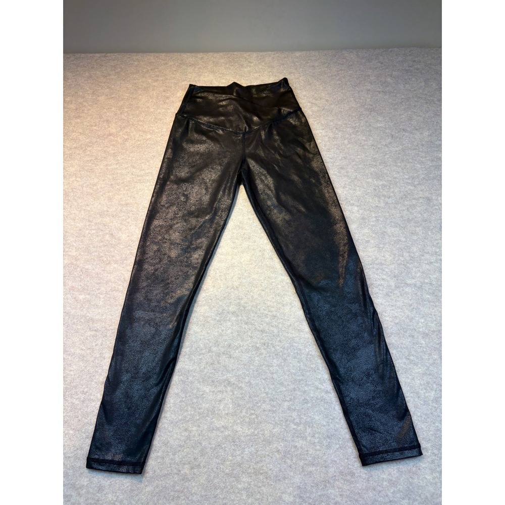 OFFLINE by Aerie Real Me Crossover High Waisted Crackle Metallic Leggings Medium